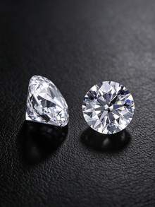 Piece Round Brilliant Cut Diamond Loose Stone, High Clarity Sparkling Gem, Choice For Engagement Rings, Elegant Jewelry Making Accessory, Imported Craft Lab-Created Moissanite Wedding Ring Set-Hardness 9.25, Second Only To Natural Diamonds, This Scratch-Resistant And Durable Set Is Perfect For Daily Wear By Couples. - High Quality - View 7