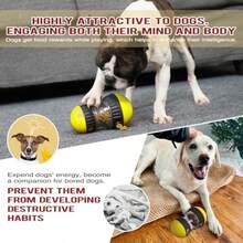 Dog Interactive Toys Dogs Puzzles Feeder Adjustable Food Dispensing Treat Dispenser Slow Feeding For IQ/Physical Training And Brain Stimulation Large Medium Small Dog - 黃色 - 查看 5