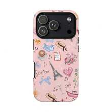 Pink Parisian Phone Case, French Floral Bow  Cover, Coquette Style - 1 Piece Of Picture Color - View 6