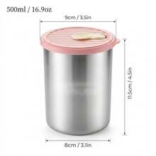 304 Stainless Steel Food Container, Stackable Refrigerator Sealed Fresh-Keeping Box, Fruit And Vegetable Meat Storage Box With Lid, Large Capacity Food Preservation Box, Suitable For Kitchen Food Storage And Organization - Multicolor - View 17