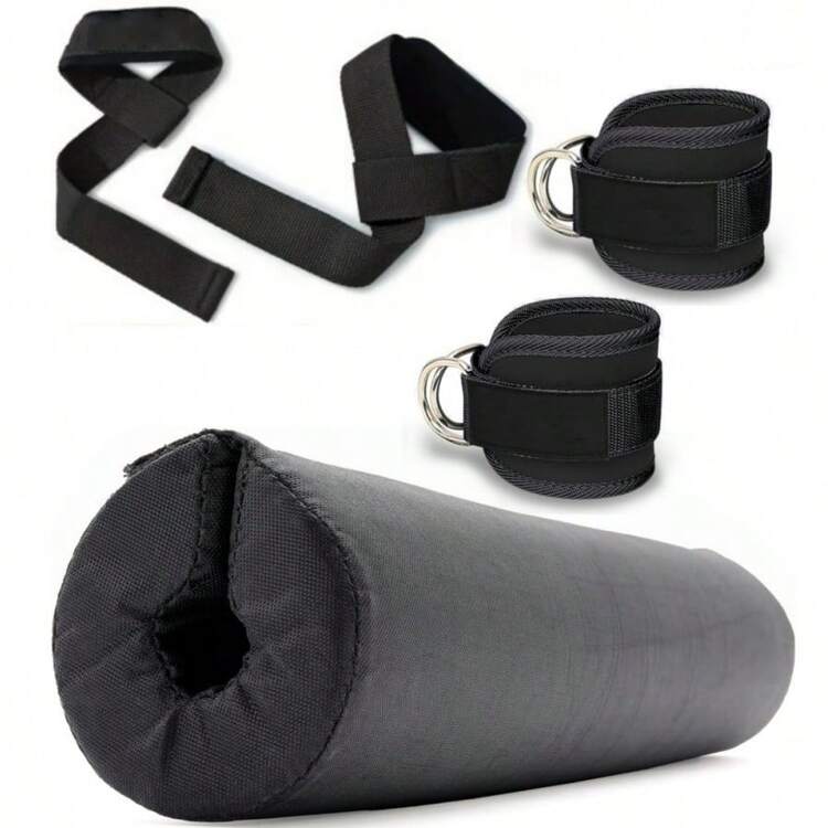 2pcs Barbell Squat & Training Bar Pad - Padded Neck & Shoulder Support For Standard Barbells - Black - View 12