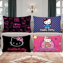SANRIO 1pc Cute Cartoon Sofa Cushion Cover - Square Throw Pillow Case, Bed Cushion Cover, Bedroom Decorative Pillowcase (Pillow Insert Not Included). Single-Sided Print (Pillowcase Only, Pillow Insert Not Included). Decorative Square Pillowcase - Suitable For Holiday Decor, Sofa, Bedroom And Bed, All Seasons. - 1PC - View 1