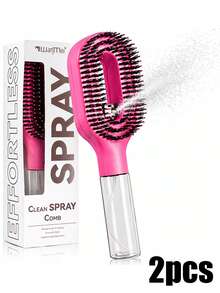 1-Click Detangling Hair Brush - Anti-Static Anti-Frizz Mist Brush With Spray Function, Makes Hair Smooth - Multicolor - View 20