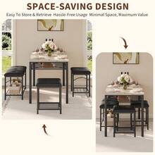 Dining Table & Chair Sets - Grey - View 5