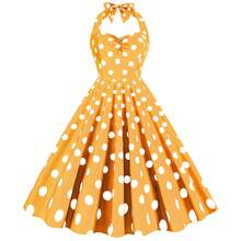 Stage Dance Wear - Yellow Background With White Dots - View 1