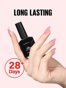 TOMICCA Light Pink Gel Nail Polish, 15ml/1 Bottle, Quick Drying Under UV/LED Light, Suitable For DIY Home Manicure Or As Gift - Màu Hồng baby - Xem 4