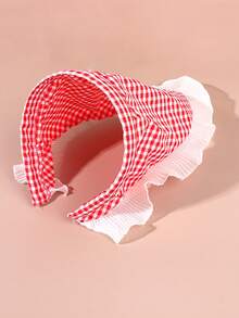 1pc Plaid Headband, Triangular Scarf Headwrap, French Country Style Lace Decor Casual Headband, Suitable For Various Occasions, Hair Band, Hair Scrunchie, Gift For Teenagers - Multicolor - View 9