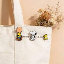 SNOOPY 1個經典卡通創意可愛金屬胸針，精緻學生合金徽章，包包配件，新年禮物，情人節禮物，復活節禮物 [隨機款式] - 彩色 - 查看 6