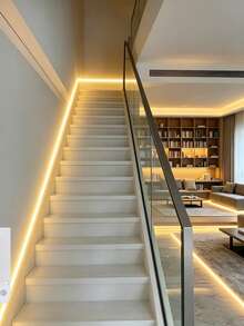 Infrared Sensor LED Light Strip, Battery Box Installation, Battery Or USB Powered, Warm White/Cool White Optional, Soft Bright Light, Suitable For Stairs, Entryway, Closet, Study, Bedroom (Batteries Not Included) - White - View 7