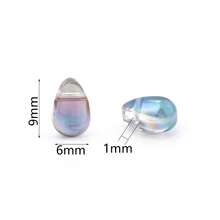 1 Strand 6*9mm Shiny Coated Teardrop Glass Beads, Approx. 95pcs, Hanging Artificial Crystal Glass Beads - Jewelry Making DIY Beads Accessories, DIY Special Bracelets, Earrings, Hair Accessories, Headwear, Pendants, Charms And Crafts - Water Drops - View 4