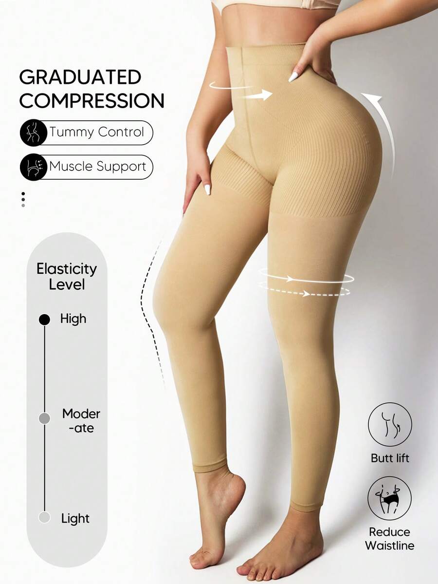 Suprenx Women's Mesh Compression Support Shapewear Leggings, Basic Style
