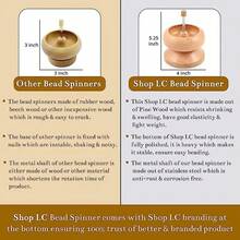 SHOP LC DELIVERING JOY Seed Bead Spinner Jewelry Making Kit - Clay Bead Spinner With Big Eye Beading Needle & 3 Meter Wire - Necklace Bracelet Maker Wooden - Birthday Gifts - Pinewood - Bead Spinner With Multicolor Border - View 6
