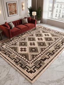 1pc Dark Rhombus Living Room Rug, Suitable For Kitchen, Dining Room, Bedroom, Room Holiday Decor, Indoor/Outdoor, Office, Lobby, Anti-Slip Doormat, Bathroom Rug, Hallway, Study Gaming Area Rug - Multicolor - View 6