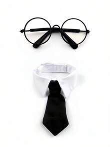 Halloween Pet Cloak Costume Set (With Shirt Collar + Tie + Glasses), Cat Dog Cosplay Cute Magic School Style, Realistic IP Restoration, 3D Cut Won't Hurt Pets, Suitable For Cats And Small Dogs, Essential For Pet Owners To Take Cute Cosplay Photos, Includes Cat Cosplay Outfit, Pet Magic Robe, Dog Cloak - Multicolor - View 8