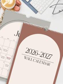 Trees 2026-2027 A3大尺寸兩年期日曆，從2026年1月到2027年12月，極簡設計，適合居家、辦公室及返校用品 - 多色 - 查看 6