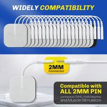 2.0mm 插頭電極貼片 可重複使用自黏式電極墊 適用於 TENS 設備 - 查看 7