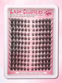 Himirell 144pcs C Curl Natural Lash Clusters Soft Lashes Cat Eye Lashes Individual Lashes Cluster Eyelash Extensions DIY Lash Clusters, Create Natural Makeup Effect, Easy For Newbies, Reusable, Suitable For Daily Makeup - C - View 5