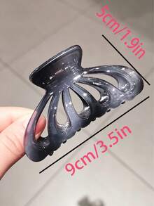 1pc European And American Style Colored Transparent Shower Clips, Hair Clips, Buns Clips, Shark Fin Clips, Hairpins - Multicolor - View 8