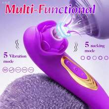 RUIJU Rose Sucking Vibrator Adult Product Sex Toy For Woman -Pulse Pure Sucker Clitoral Vibrator With 5 * 5 Suction, Clitoris Nipple Massager Sexual Toys For Women Female Couples Pleasure Vibrator For Women Sex Toy - 顏色8 - 查看 9
