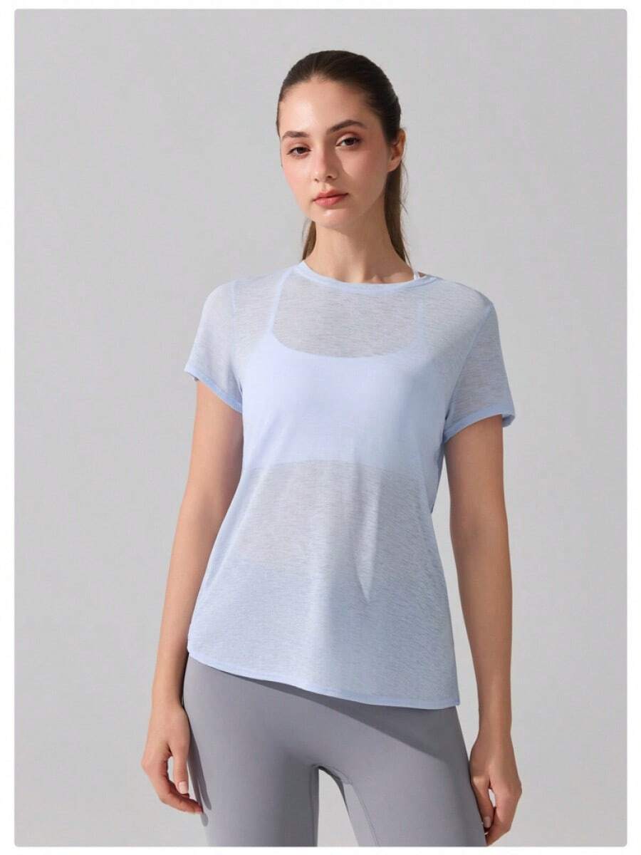Women Sports Tees & Tanks - Windmill Blue - View 1