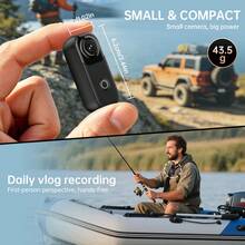 4K Mini Thumb Wearable Action Camera 16MP Wide Angle POV Pocket Camera With Magnetic Lanyard Hands-Free Panoramic Shooting Waterproof Shockproof Vlog Camera Suitable For Bicycle Motorcycle Helmet Mount - View 2