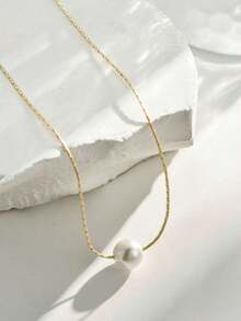 Nooxian Minimalist Chain Necklace - Yellow Gold 3 - View 5