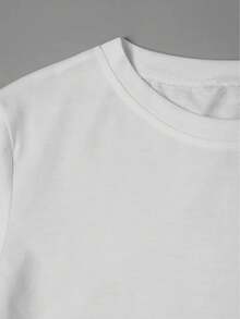 100% Cotton Vintage Floral T-Shirt, They Don't Like Our Letter Print Round Neck T-Shirt, Casual Short-Sleeve Top, Suitable For Spring And Summer, Women's Heavyweight Clean Fit T-Shirt, Aesthetic Abstract Print T-Shirt - 白色 - 查看 4