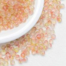 100/200pcs 8mm Frosted Gold Foil Round Glass Beads With Straight Hole, Spacer Beads For Jewelry Making, Handmade DIY Bracelets, Necklaces, Earrings Accessories - Multicolor - View 10