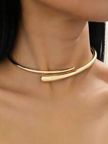 1 chiếc vòng cổ choker nữ thời trang tối giản, độc đáo, thanh lịch, phù hợp để đeo hàng ngày. Vui lòng tránh tiếp xúc lâu với nhiệt độ cao, suối nước nóng/nước biển và các môi trường tương tự. - Cổ áo có lỗ thoát nước - Xem 2