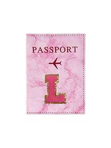 1pc Passport Cover With Rose Red Towel Embroidery And A-Z Letter Print, Unisex RFID Vintage Business Passport Holder, Multifunctional Travel Organizer Pouch, Travel Accessories, Travel Wallet, Passport Case, Beach Holiday Bag, Summer - Pink - View 22
