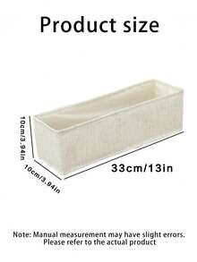 1 pieza/2 piezas Caja de almacenamiento de calcetines de lino, Caja organizadora de cajón plegable, Caja organizadora de calcetines y ropa interior, Caja de almacenamiento con divisor de cajón, Caja de almacenamiento de tela - Blanco - Ver 10