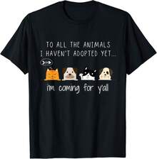 Adozione di animali divertenti _ T-shirt regalo adozione di animali carini - nero - Visualizzare 1