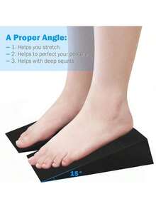 2pcs Yoga Bricks Calf Stretch Ramp, Used For Enhancing Stability Training, Leg Strength And Balance - Durable Black Fitness Equipment, Suitable For Weightlifting, Leg And Deep Stretching, Sturdy Structure, Training Aid Designed For Fitness - Multicolor - View 11