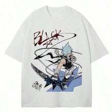 Soul Eater 2025 Makas Albarns Soul Eater Short Sleeve T-Shirt For Men And Women, High-Quality Cotton Summer Short Sleeve Casual T-Shirt, New Breathable Men's T-Shirt | Exquisite Design | Loose And Comfortable | Easy To Match | - 白色 - 查看 7