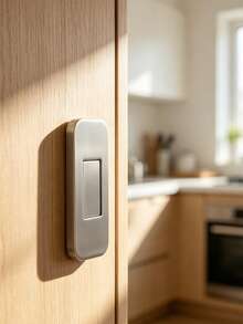 1 Set Ultra-Thin Strong Magnetic Cabinet Door Locks, No Drilling Required Double-Sided Adhesive Installation On Kitchen Cabinets, Wardrobes And Drawers, And Secure - Multicolor - View 2