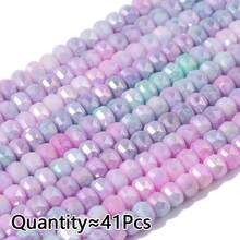Aproximadamente 41 piezas de cuentas de vidrio rondelle de 6mm de colores variados, materiales para hacer joyas DIY para collares, pulseras, aretes - Cuentas de porcelana teñidas con agua con forma de coche para hacer tú mismo - Ver 11