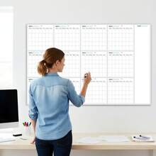 Erasable Wall Calendar, 12-Month Annual Planner, Back To School, Study Supplies - Single Piece - View 1