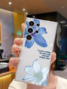 1 Piece Soft Phone Case With White Lily Flower And Butterfly, Compatible With Huawei Honor, , Galaxy A04e/12/A13/A14/A34/A50/A52/A53/A54/S21/S22/S23/S24/S25/S25Ultra, 6A/7A/8A, 12T/13T, International Version, Not Domestic Version, Spring Gift - 透明 7 - 查看 4