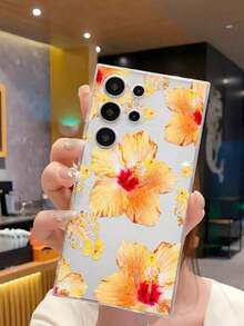 1 Piece Soft Phone Case With White Lily Flower And Butterfly, Compatible With Huawei Honor, , Galaxy A04e/12/A13/A14/A34/A50/A52/A53/A54/S21/S22/S23/S24/S25/S25Ultra, 6A/7A/8A, 12T/13T, International Version, Not Domestic Version, Spring Gift - 透明 13 - 查看 4