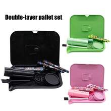 Double Layer Plastic Rolling Tray Set. Three Colors Available. Diverse Accessories: Grinder, Rolling Machine, Storage Tube, 2* Bouncing Tubes And Cleaning Brush. Suitable For Pre-Rolled Cone Storage, Convenient For Carrying Outdoors. Suitable For Handmade Rolling Enthusiasts. Best Choice For Gifts. Birthday Gift & Holiday Gift. - Multicolor - View 8