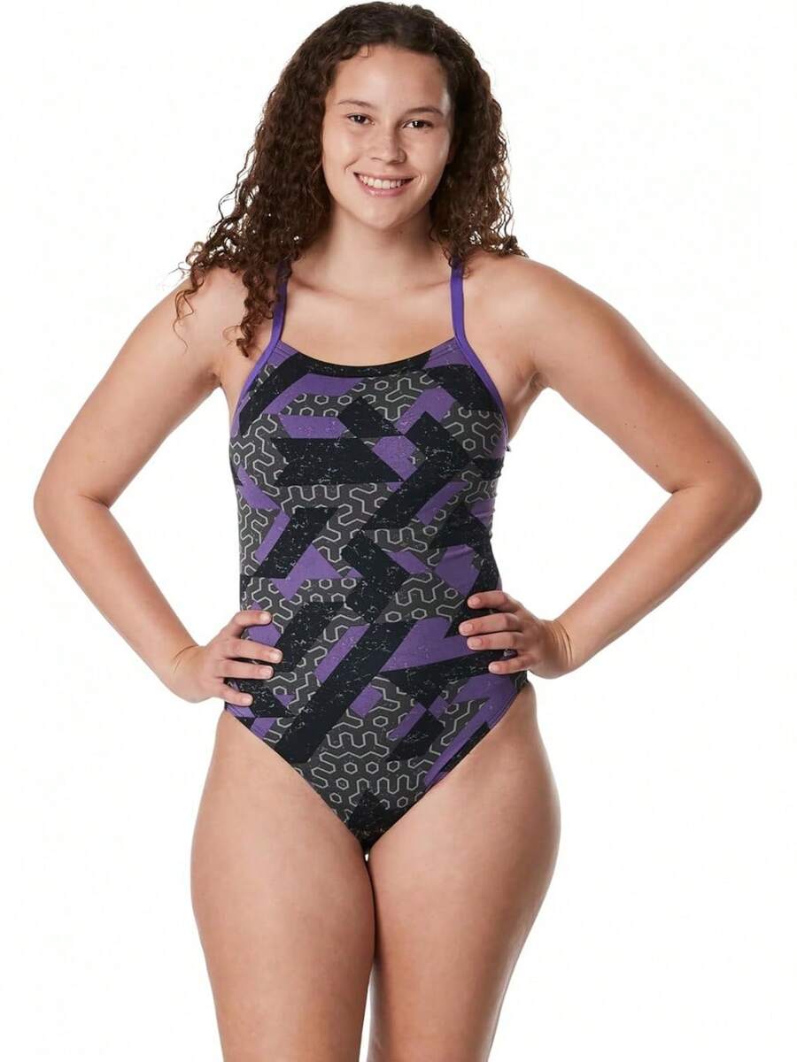 Speedo Bloques de mujer Ruse Flyback - Equipo morado - Ver 1