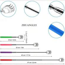 ZHUANGLEI 4pcs Retractable Back Scratcher Set With Gift Box, Textured Non-Slip Handle Stainless Steel Telescopic Relaxation Tool, Ideal Holiday Gift For Christmas, Mother's Day, Father's Day, New Year - View 2
