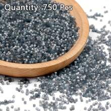 Aproximadamente 750 piezas de cuentas de vidrio de 2mm, cuentas para enhebrar para hacer joyas DIY, manualidades, decoración de bordados - Tubo de alambre de dibujo - Ver 8