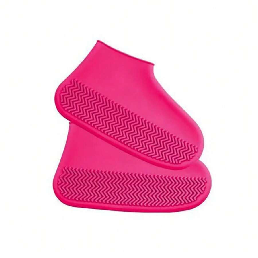 Silicone Shoe Protector Size L, Waterproof, Elastic And Portable - Rose Red - View 1