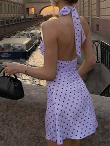 2026 Spring/Summer Fashion: Versatile Short Dress Elegant - Mauve Purple - View 4