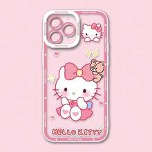 6 Types Of Sanrio Characters Frame-Bordered Transparent TPU Smartphone Case Compatible With IPhone 11/12/13/14/15/16/17 Pro Max Plus Lens-Bordered Logo Shockproof Clear Cover - 3 - View 11