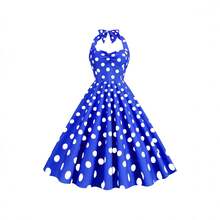 Stage Dance Wear - Light Blue and White Dots - View 2