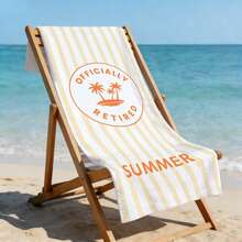 1pc Ultra Soft Coconut Tree Summer Pattern Beach Towel, Suitable For Beach, Pool Party, Vacation - Style5 - View 7