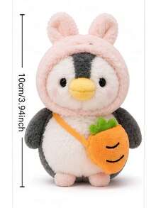 3.94in Cute Penguin Plush Toy-Fluffy And Soft.Halloween Costume Party Favor Silicone Baby Doll Full Silicone Body Reborn Baby Dolls Stuffed Animals Teddy Bear Room Decor Squishy Crunch Squishy Squish Squishy's Squishy>Jumbo Toys - Multicolor - View 11