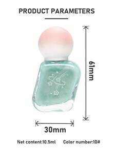 快乾不脫皮水性指甲油，適合女孩與青少年，2026年新品，1件 10.5ML 長效金屬色亮片閃光指甲油 - 薄荷藍 - 查看 7